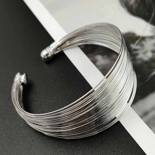 Elegant Charm 925 Sterling Silver New Fashion Wristband Bracelet Bangle Cuff