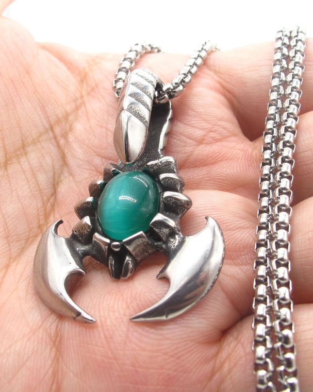 Have one to sell? Sell now Men's Stainless Steel Scorpion Scorpio Zodiac Pendant Necklace