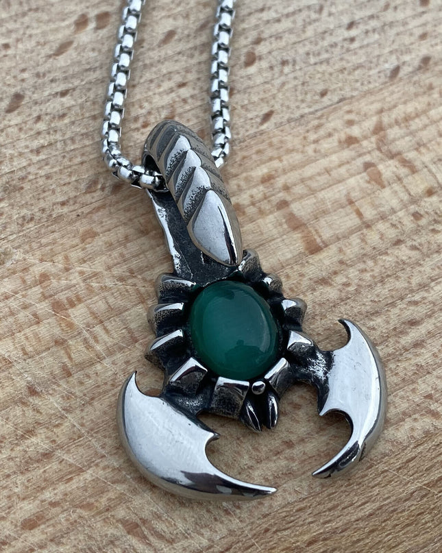 Have one to sell? Sell now Men's Stainless Steel Scorpion Scorpio Zodiac Pendant Necklace