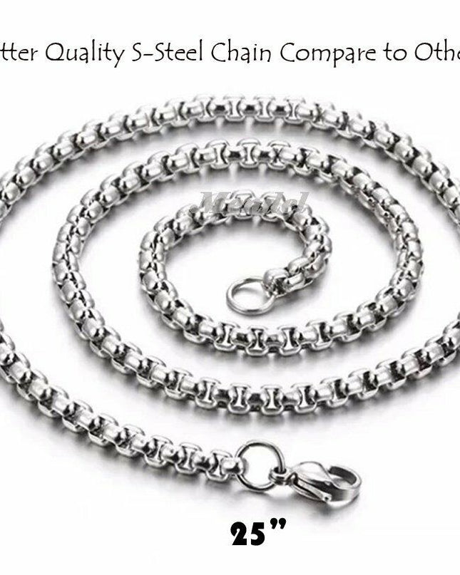 Men's Biker Catholic Cross Pendant Necklace For Men Ashes Stainless Steel