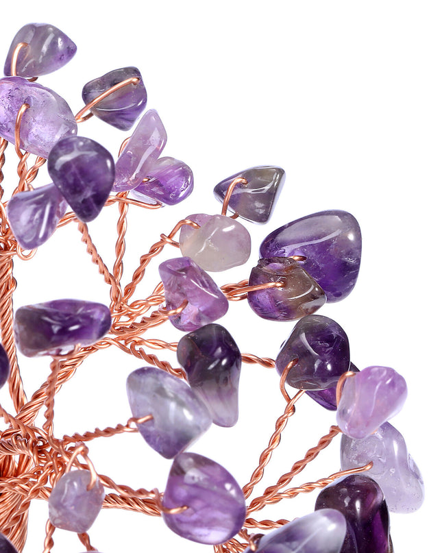 Amethyst Gemstone Money Tree Natural Amethyst Cluster Base FengShui Bonsai Reiki