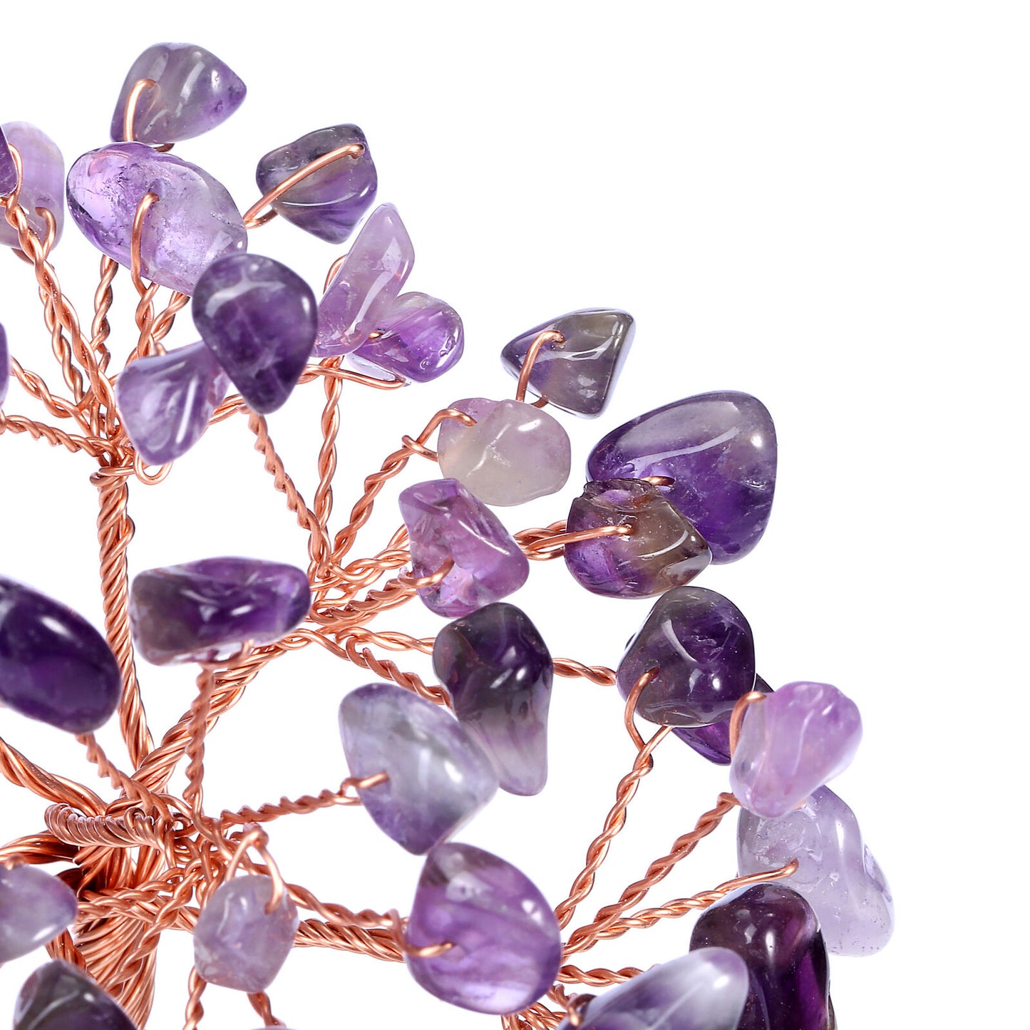 Amethyst Gemstone Money Tree Natural Amethyst Cluster Base FengShui Bonsai Reiki