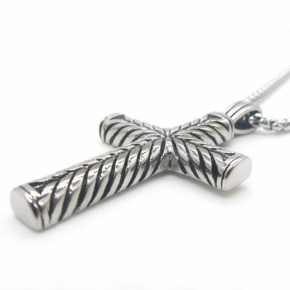 Stainless Steel Cross Pendant Necklace For Men Chain