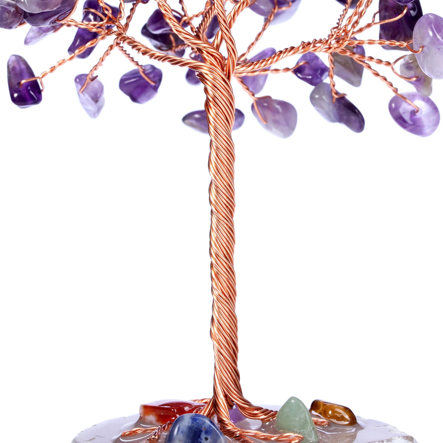 Amethyst Gemstone Money Tree Natural Amethyst Cluster Base FengShui Bonsai Reiki