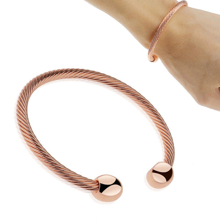 Men Women Magnetic Copper Bracelet Therapy Arthritis Healing Energy