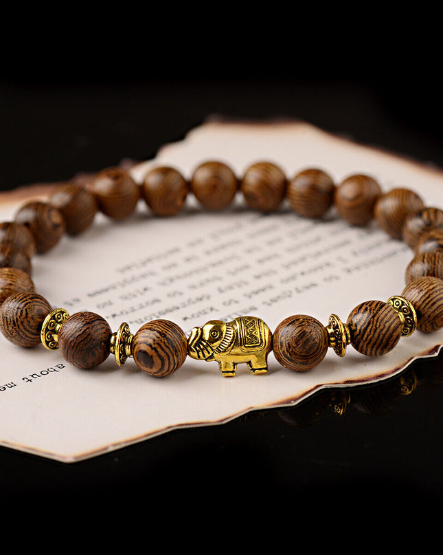3Pcs Natural Wooden Beaded Bracelets Set Jewelry Gifts for Men Women