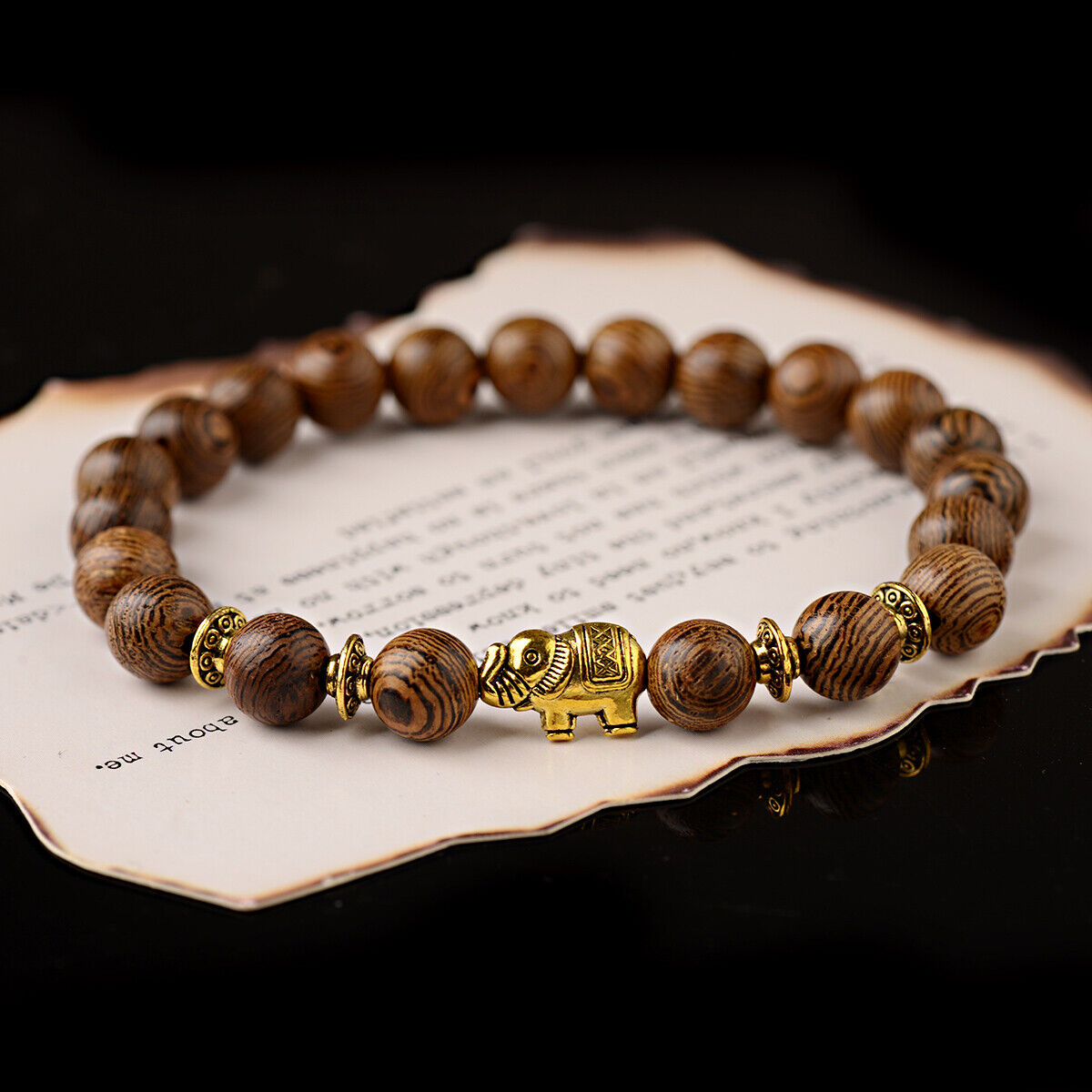 3Pcs Natural Wooden Beaded Bracelets Set Jewelry Gifts for Men Women