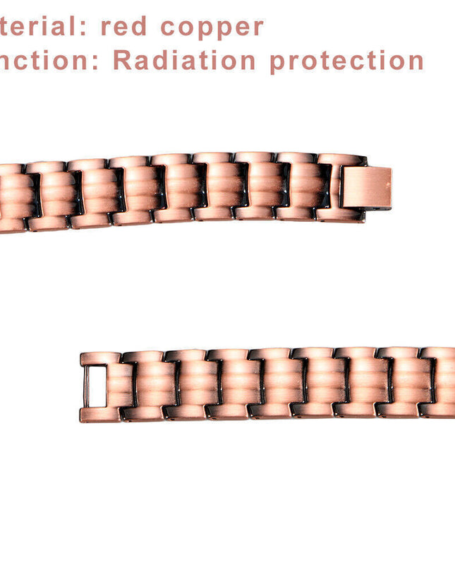 Men's Bracelet Magnetic Therapy Arthritis Pain Relief Pure Solid Copper Bangle