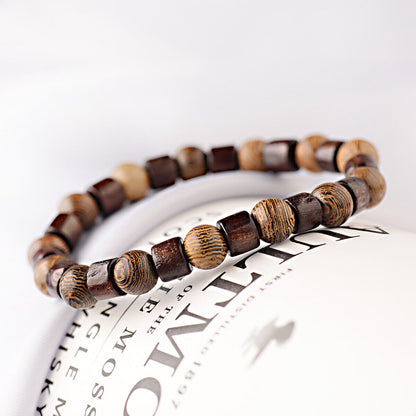 3Pcs Natural Wooden Beaded Bracelets Set Jewelry Gifts for Men Women