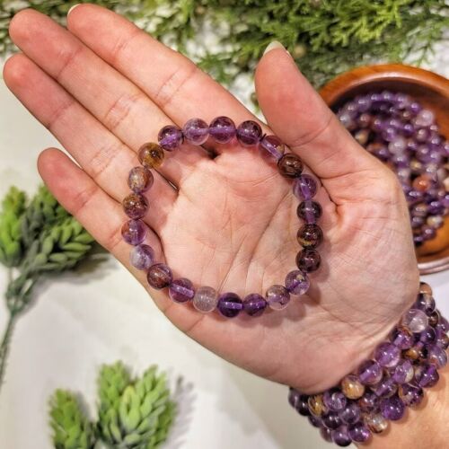 Super Seven Crystal Balance 8MM Bead Healing Protection Stretch Bracelet